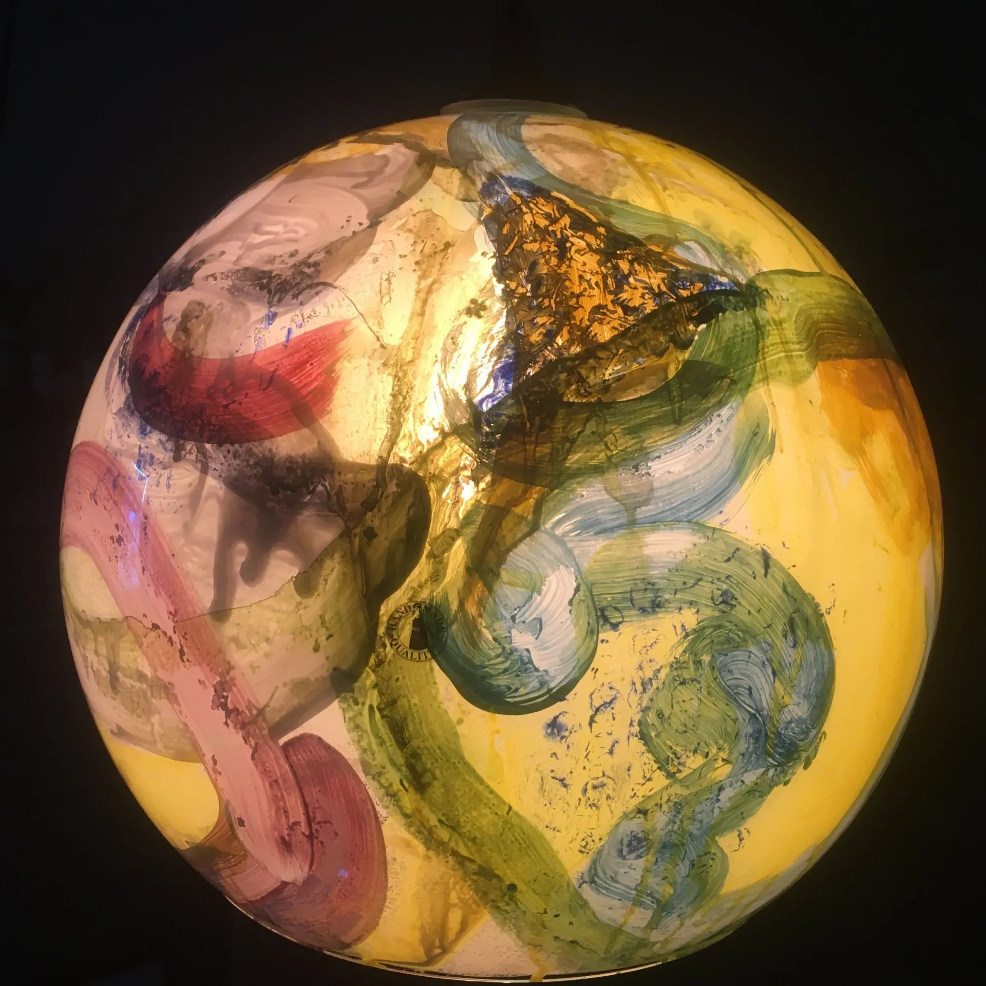 Hand - painted lamps in a bar POSTPONED